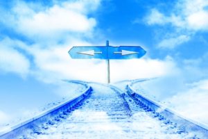 分かれ道の標識