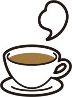 湯気がでている紅茶のカップのイラスト