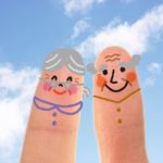 老夫婦の指人形